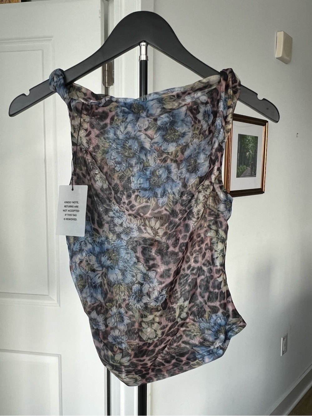 NWT REVOLVE Superdown Concha Maxi Skirt Set (Blue Multi) - Size S - Picture 6 of 7